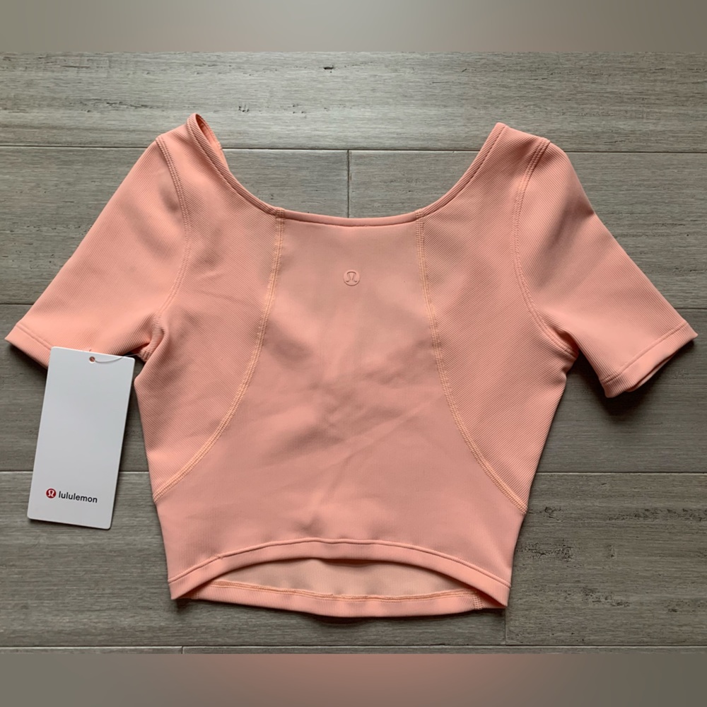 NWT 🍋 Lululemon Ribbed Contoured V-Neck Yoga Short Sleeve - Picture 7 of 8